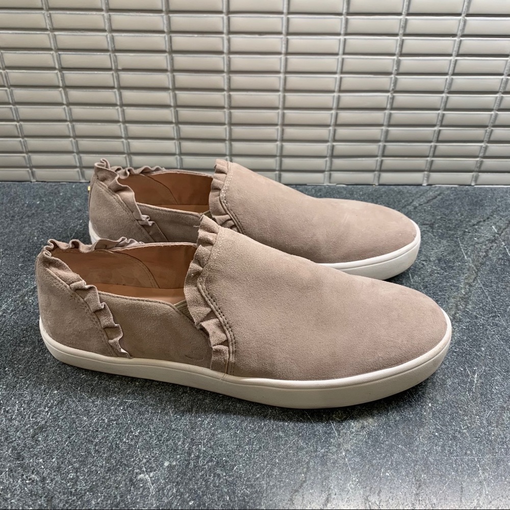 Kate Spade Lillie Suede Ruffle Slip-On Sneakers
